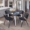 Regency Kahlo Square Table & Chair Sets, 30 W, 30 L, 29 H, Wood, Metal, Plastic Top, Grey TPL3030GYCM47BK - alternate 1